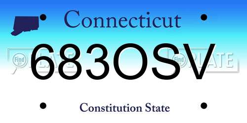 683OSV Connecticut License Plate