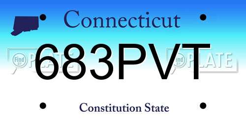 683PVT Connecticut License Plate