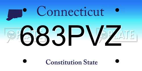 683PVZ Connecticut License Plate