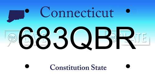 683QBR Connecticut License Plate