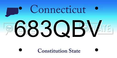 683QBV Connecticut License Plate