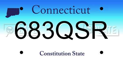 683QSR Connecticut License Plate