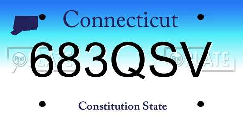 683QSV Connecticut License Plate