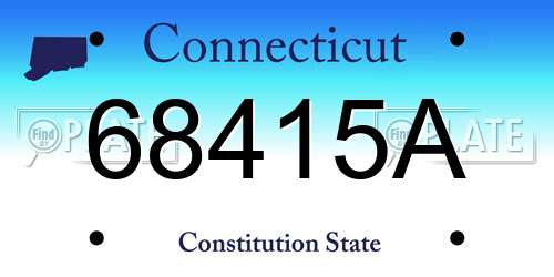 68415A Connecticut License Plate