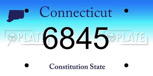 6845 Connecticut License Plate