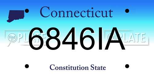 6846IA Connecticut License Plate
