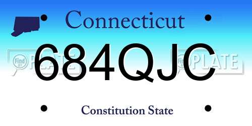 684QJC Connecticut License Plate