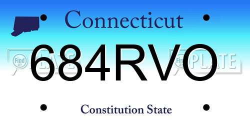 684RVO Connecticut License Plate