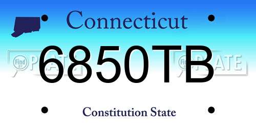 6850TB Connecticut License Plate