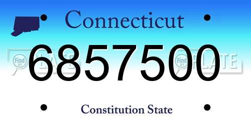 6857500 Connecticut License Plate