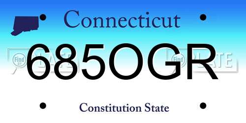 685OGR Connecticut License Plate