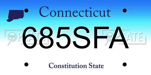 685SFA Connecticut License Plate