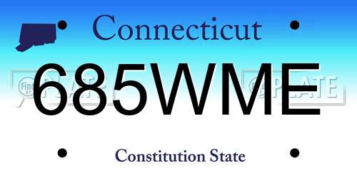 685WME Connecticut License Plate