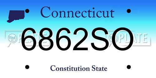 6862SO Connecticut License Plate