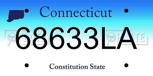 68633LA Connecticut License Plate