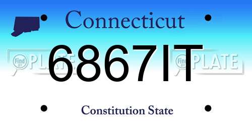 6867IT Connecticut License Plate