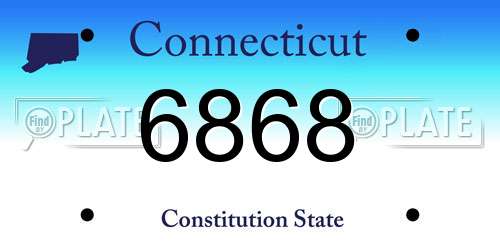 6868 Connecticut License Plate