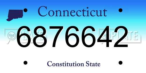 6876642 Connecticut License Plate