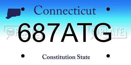 687ATG Connecticut License Plate