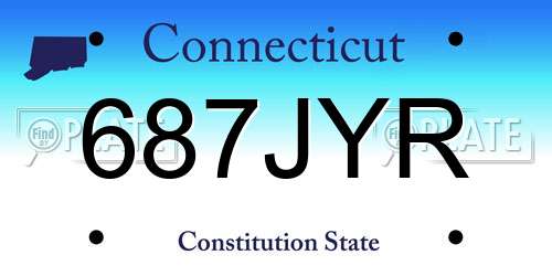 687JYR Connecticut License Plate