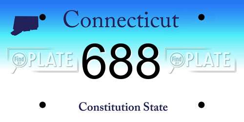 688 Connecticut License Plate