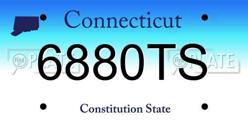 6880TS Connecticut License Plate