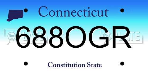688OGR Connecticut License Plate