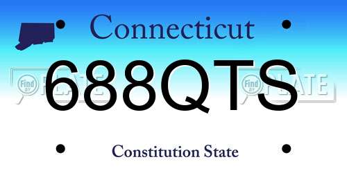 688QTS Connecticut License Plate