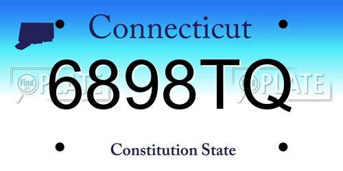6898TQ Connecticut License Plate