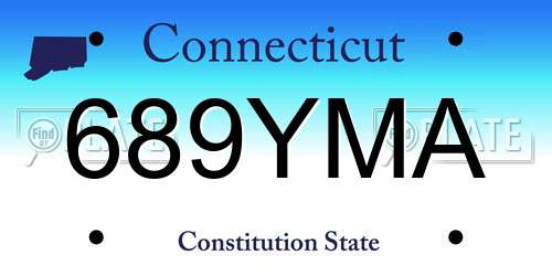 689YMA Connecticut License Plate