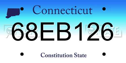 68EB126 Connecticut License Plate