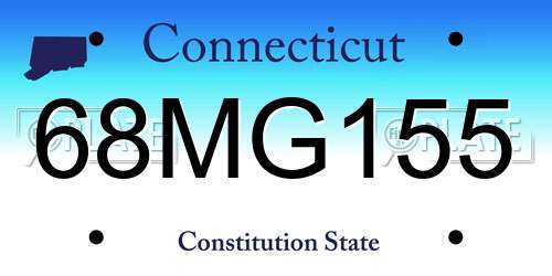 68MG155 Connecticut License Plate