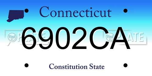 6902CA Connecticut License Plate