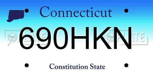 690HKN Connecticut License Plate