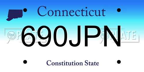 690JPN Connecticut License Plate
