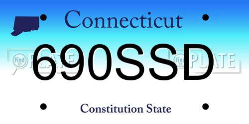 690SSD Connecticut License Plate