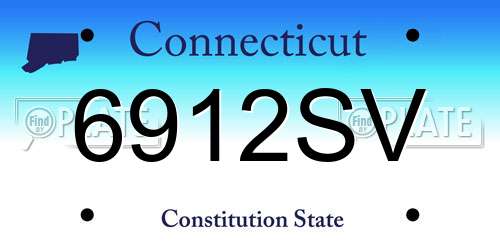 6912SV Connecticut License Plate