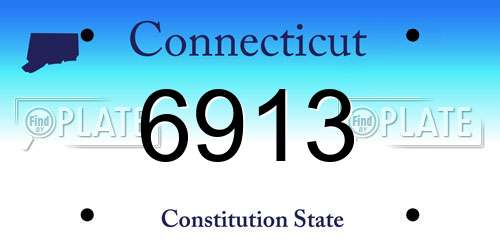 6913 Connecticut License Plate