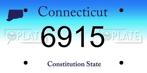 6915 Connecticut License Plate