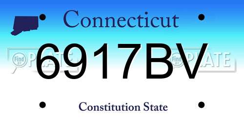 6917BV Connecticut License Plate