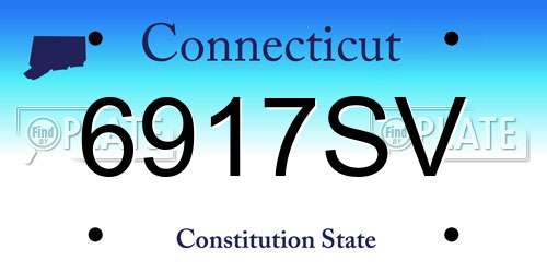 6917SV Connecticut License Plate