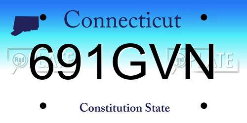 691GVN Connecticut License Plate
