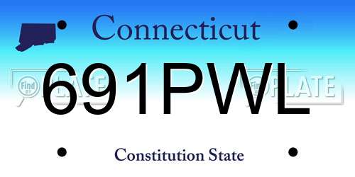 691PWL Connecticut License Plate