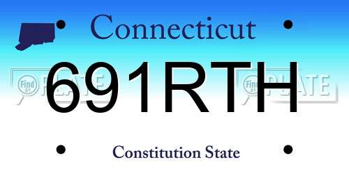 691RTH Connecticut License Plate