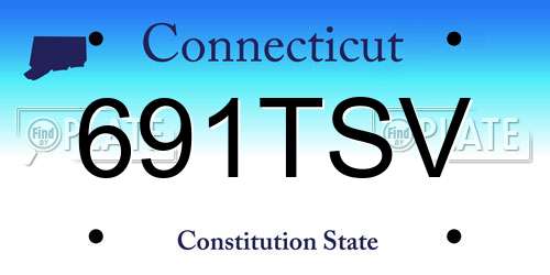 691TSV Connecticut License Plate