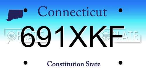 691XKF Connecticut License Plate