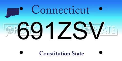 691ZSV Connecticut License Plate