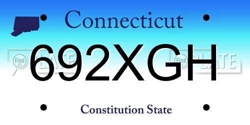 692XGH Connecticut License Plate