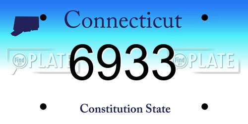 6933 Connecticut License Plate