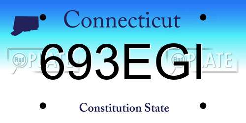693EGI Connecticut License Plate